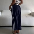 thumbnail image 5 of cocolona Womens Summer Casual Loose Sweatpants Elastic Waist Straight Wide Leg Workout Gym Running Trousers With Pocket, 5 of 5