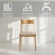 thumbnail image 3 of Ilios Innova | Paquete de 2 Sillas de Comedor Sira, Estructura de Madera de Caucho, Diseño Minimalista Mid-Century con Asiento de Tela Acolchado Beige, 3 of 9