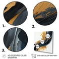 thumbnail image 3 of Designart Blue And Gold Swirl Abstract II Canvas Wall Art, 3 of 5