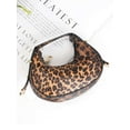 thumbnail image 3 of PULLIMORE Mini Leopard Print Hobo Bag – Textured PU Leather, Adjustable Strap, Small Crossbody Purse for Women, 3 of 7