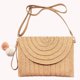 thumbnail image 1 of Bolso de mano de paja de playa de verano de hombro tipo bandolera tejido a mano para mujer, 1 of 5