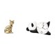 thumbnail image 1 of Estatua De Gato Panda, Figura Decorativa, Escultura Animal, Adorno Artístico, Reloj De Pared Con Forma De Chimenea, Práctico, Resistente, Moderno, Bonito, Decoración Para El Hogar, Sala De, 1 of 8