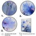 thumbnail image 3 of Designart "Purple Cornflowers love expression V" Floral Floater Framed Canvas Print, 3 of 7