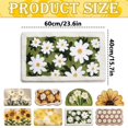 thumbnail image 3 of FURNIX Cute Daisy Bath Mat,Green 23X16In Plush Non Slip Door Mat,Soft Fluffy Absorbent Polyester Mat,Machine Washable Quick Dry Rug,Home Anti Slip Decorative Rug,Aesthetic Funny Decor Rug, 3 of 4