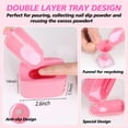 thumbnail image 3 of Dip Powder Recycling Tray System Portable Dip Powder Nail Kit with Scoop, Nail Dust Brush, Cuticle Pusher and Nail File for Nail Art Manicure Accessories Tool, 3 of 7