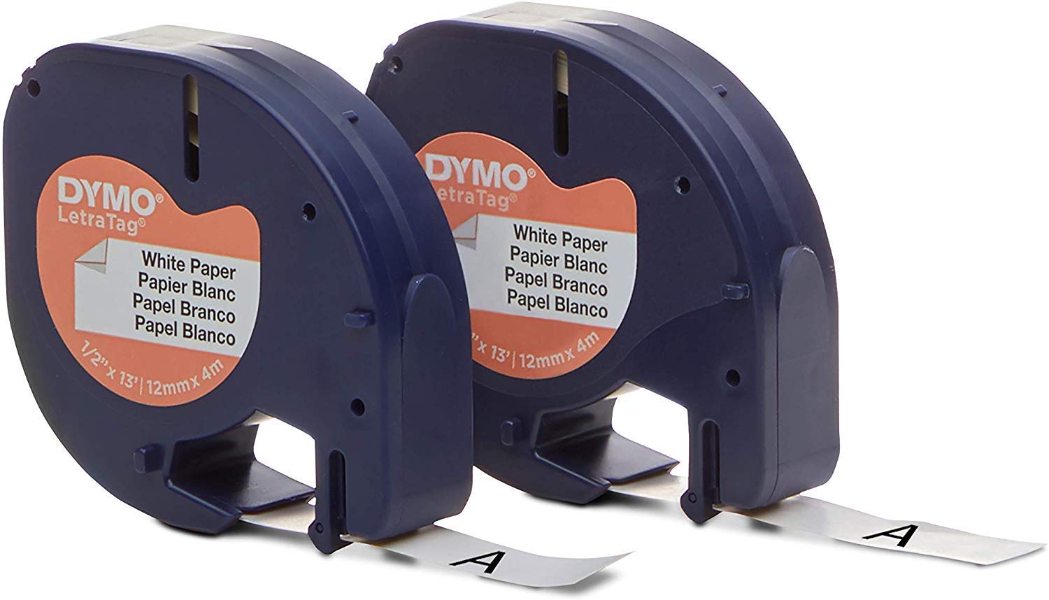 DYMO LT Paper Labels for LetraTag Label Makers, Black Print on White Labels, 1/2-inch x 13-Foot Roll - image 3 of 13
