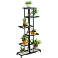 thumbnail image 1 of Soporte de metal para plantas de 6 niveles y 12 macetas organizador de estante múltiples estantes estantería para interiores patio jardín esquina balc, 1 of 8
