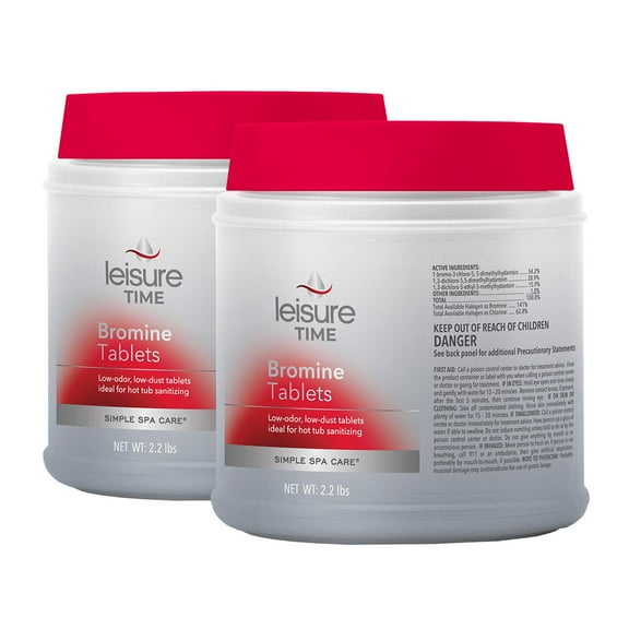 Bromine Pool Chemicals Leisure Time Bromine Tabs 2 x 2.2 Lbs