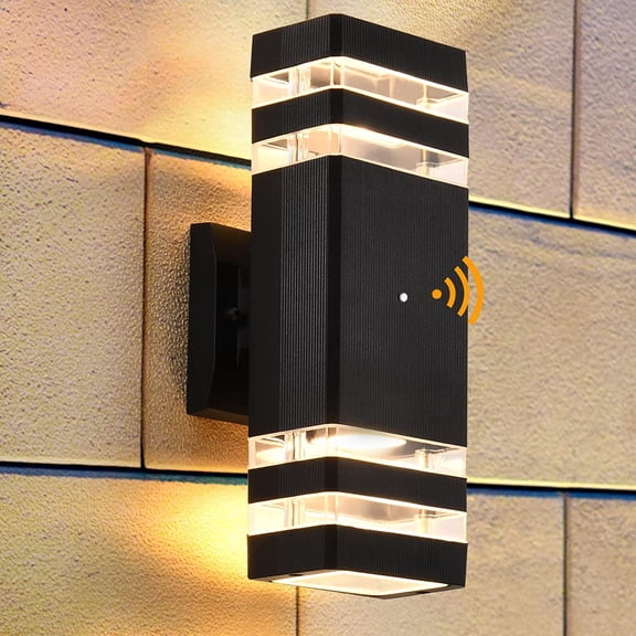 1Pc Dusk to Dawn Motion Sensor Outdoor Light, Outdoor Wall Light Sconce 3000K Warm White, Porch Light Fixture for Patio Garden