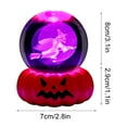 thumbnail image 3 of Crystal Ball with Pumpkin Stand, Halloween Witch Skeleton Ghost Glass Ball Decor Night Light for Office Home Decor Halloween Gifts, 3 of 5