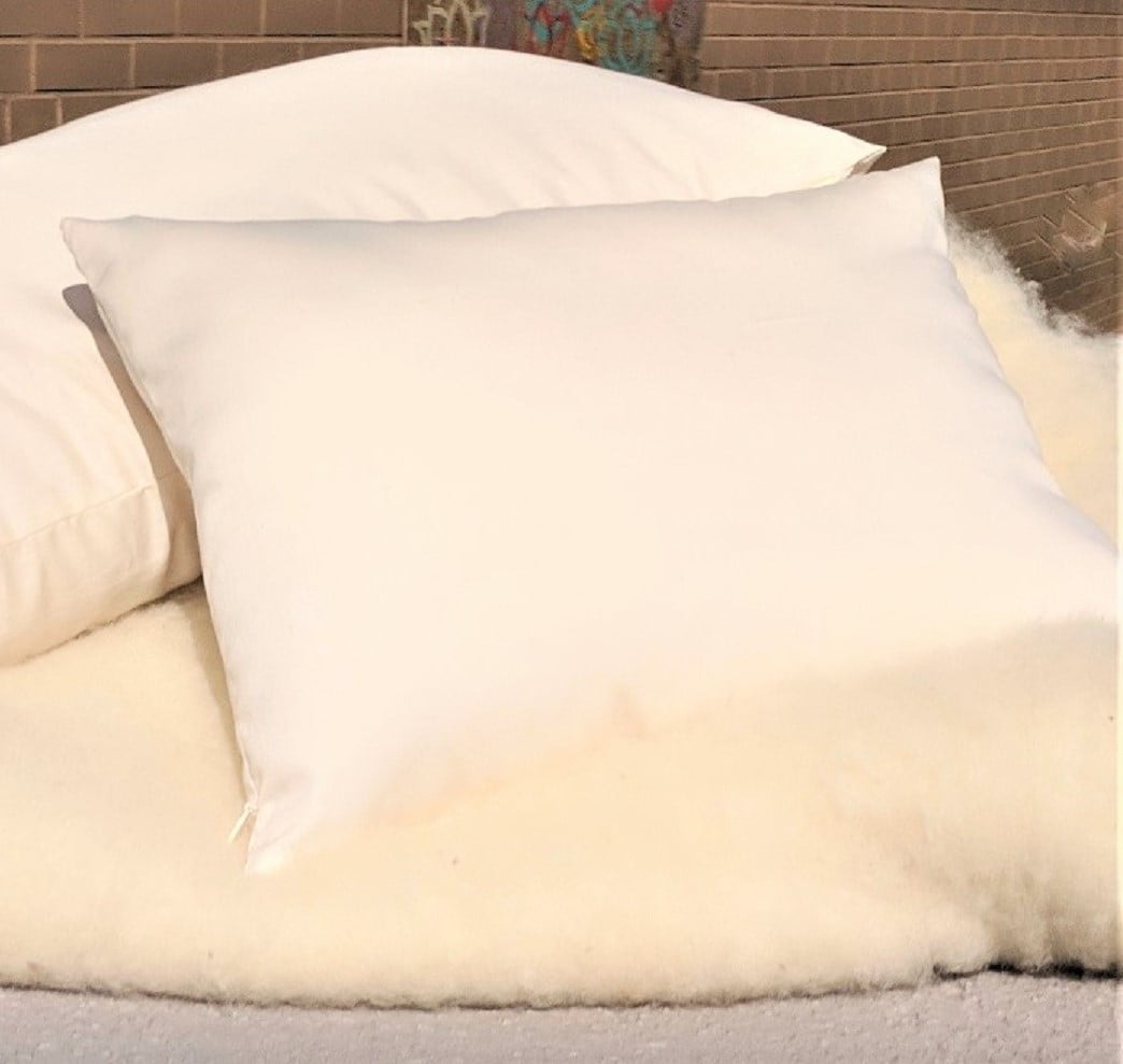 Standard Organic Wool Sleep MED Pillow w/zip