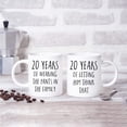 thumbnail image 4 of Koyal Wholesale 20th Anniversary Coffee Mug, 20 Years of Wearing the Pants in the Family, Letting Him Think, 2-Pk, 4 of 4