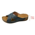 thumbnail image 7 of HAOTAGS Casual Summer Wedge Sandals for Women Walking Platform Sandals Navy Size 9.5, 7 of 7