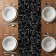 thumbnail image 6 of Abstract Style Table Runner - 60 Inch Long, Kitchen Dining Table Runner Dresser Scarves, Black Face Line Modern Character Art Farmhouse Decor for Coffee Tables Wedding Party Banquet, 6 of 8