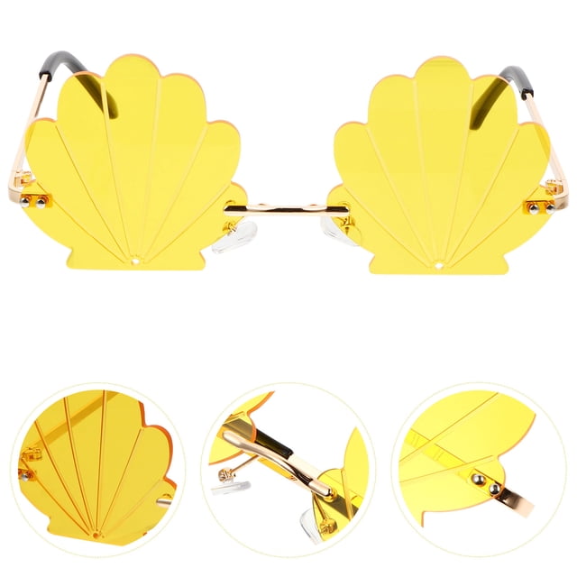 unbranded 1Ud Gafas Amarillas De Concha Para Y Accesorios En Eventos Y Fiestas