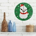 thumbnail image 3 of Dreamtimes Christmas Snowman Wall Clock, Silent Non Ticking Battery Operated Creative Decorative Round Clock for Kitchen, Living Room, Bathroom, Home School Office, 10 Inch, 3 of 7