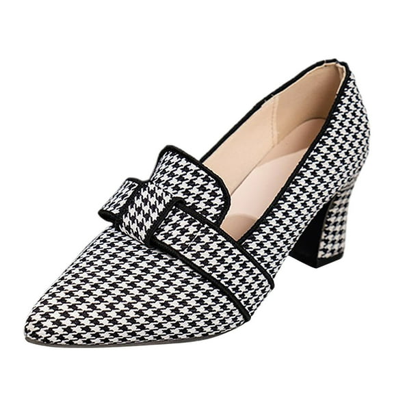 Xiaoxatg Women's High Heels - Silver Girl Casual Leisure Shoes for Women Elegant Black High Heels for Any Occasion 7 Black