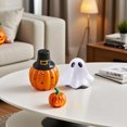 thumbnail image 4 of Halloween Decorations, Mini Resin Figures, White Ceramic Floating Ghost with Solid Color for Desktop Mini Garden Or Terrarium, Moe Grain Ornament, 4 of 6
