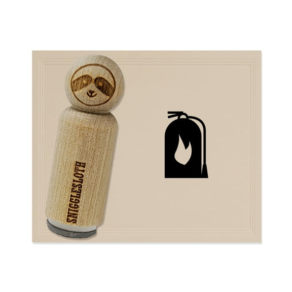 Fire Extinguisher Fireman Firefighter Rubber Stamp for Scrapbooking Crafting Stamping - Mini 1/2 Inch