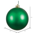 thumbnail image 2 of Vickerman 2.75" Christmas Ornament Ball, Green Matte Finish, Shatterproof Plastic, UV Resistant, Holiday Christmas Tree Decoration, 12 Pack, 2 of 5