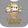 thumbnail image 4 of Inktastic Sloth I Love My Granny Boys or Girls Baby Bib, 4 of 4