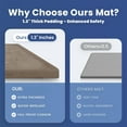 thumbnail image 2 of Teler Baby Play Mat for Floor, 1.3" Thick Foam 47"×47" Playmat, Ultra-Soft Plush Feel & Non-Slip Backing Safe for Infants, Toddlers Crawling, Brown, 2 of 10