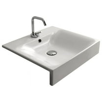 Ws Bath Collections Cento 3546 Cento 19-11/16" Ceramic Drop In Bathroom Sink - White
