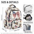 thumbnail image 4 of KUIFORTI Bow US Flag Backpack with Lunchbox Girls School Bag Set 4 piece Kids Backpack Pencil Case Water Bottle Sleeve for Teens Elementary Middle School, 4 of 7