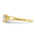 thumbnail image 3 of 10k Yellow Gold White Topaz Birthstone Ring April Gemstone, 3 of 9