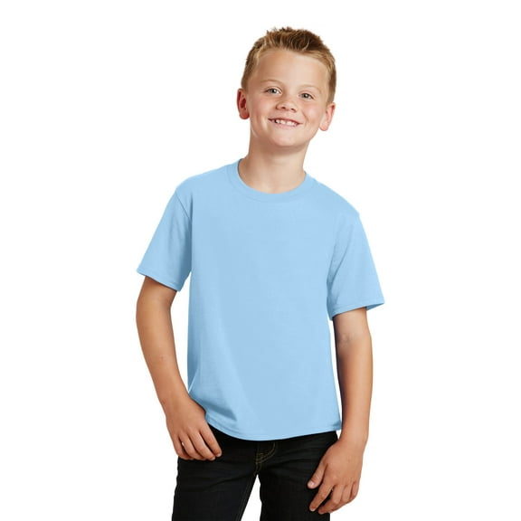 Port Company Youth Fan Favorite Tee-XL (Light Blue)
