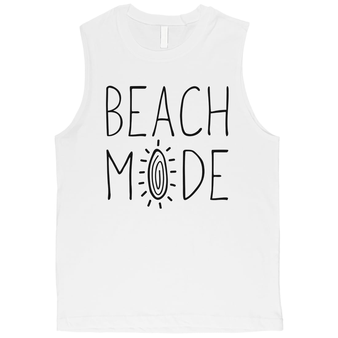 365 Printing Beach Mode Mens White Fun Positive Quote Muscle Shirt ...