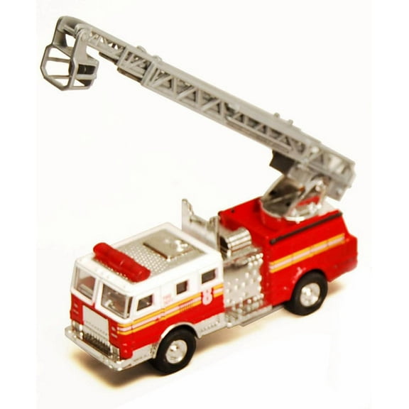 Fire Engine, Red & White - Showcasts 9921/4D - 4.75 Inch Scale Diecast Model Replica (Brand New, but NOT IN BOX)