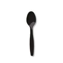 Touch of Color Black Heavy Duty Plastic Spoons 24 Per Pack