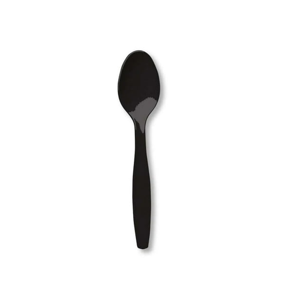 Touch of Color Black Heavy Duty Plastic Spoons 24 Per Pack