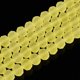 thumbnail image 5 of Transparent Glass Beads Strands Faceted Frosted Rondelle Yellow 8mm Hole: 1mm about 64~65pcs/strand 40~41cm, 5 of 6
