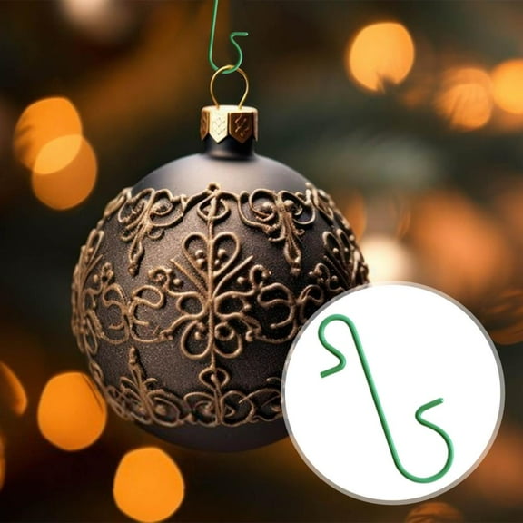 Outoloxit Luxury Christmas Ornament Hooks Heavy Duty for Tree Easter Decoration, 50-Pack Decorative Hanging Hooks for Balls Eggs and Festive Display