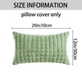 thumbnail image 6 of REGALWOVEN Throw Pillow Covers Set of 2, Soft Plush Solid Couch Pillow Cases for Sofa Bed Living Room Home Decor Green 12" x 20", 6 of 6