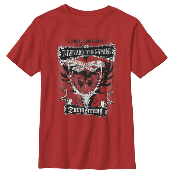 Boy's Harry Potter Triwizard Contestant Durmstrang Graphic Tee Red X Large
