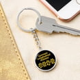 thumbnail image 3 of German Longhaired Pointer Mama Circle Keychain Stainless Steel or 18k Gold Dog Mom Pendant, 3 of 12