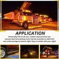 thumbnail image 3 of APSMOTIV 18PCS LED marker lights trailer, 12V Waterproof Trailer Marker Light Truck Trailer Amber Light Front Rear LED Side Marker Lights for semi trucks cargo Marker lights Universal Fit, 3 of 9