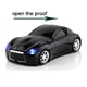 thumbnail image 4 of Mouse inalámbrico deportivo con forma de auto MGbeauty 1600 DPI azul, 4 of 6