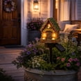 thumbnail image 5 of Solar Garden Fairy House Stake Lights Outdoor Decorative Resin Cottage with Solar Panel for Patio Pathway and Fall Halloween Yard Decor Supplies, 5 of 5