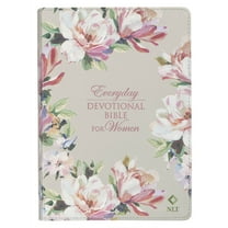 NLT Holy Bible Everyday Devotional Bible for Women New Living Translation, Vegan Leather, Pink Floral Printed, Flexible Daily Bible Reading Plan Options