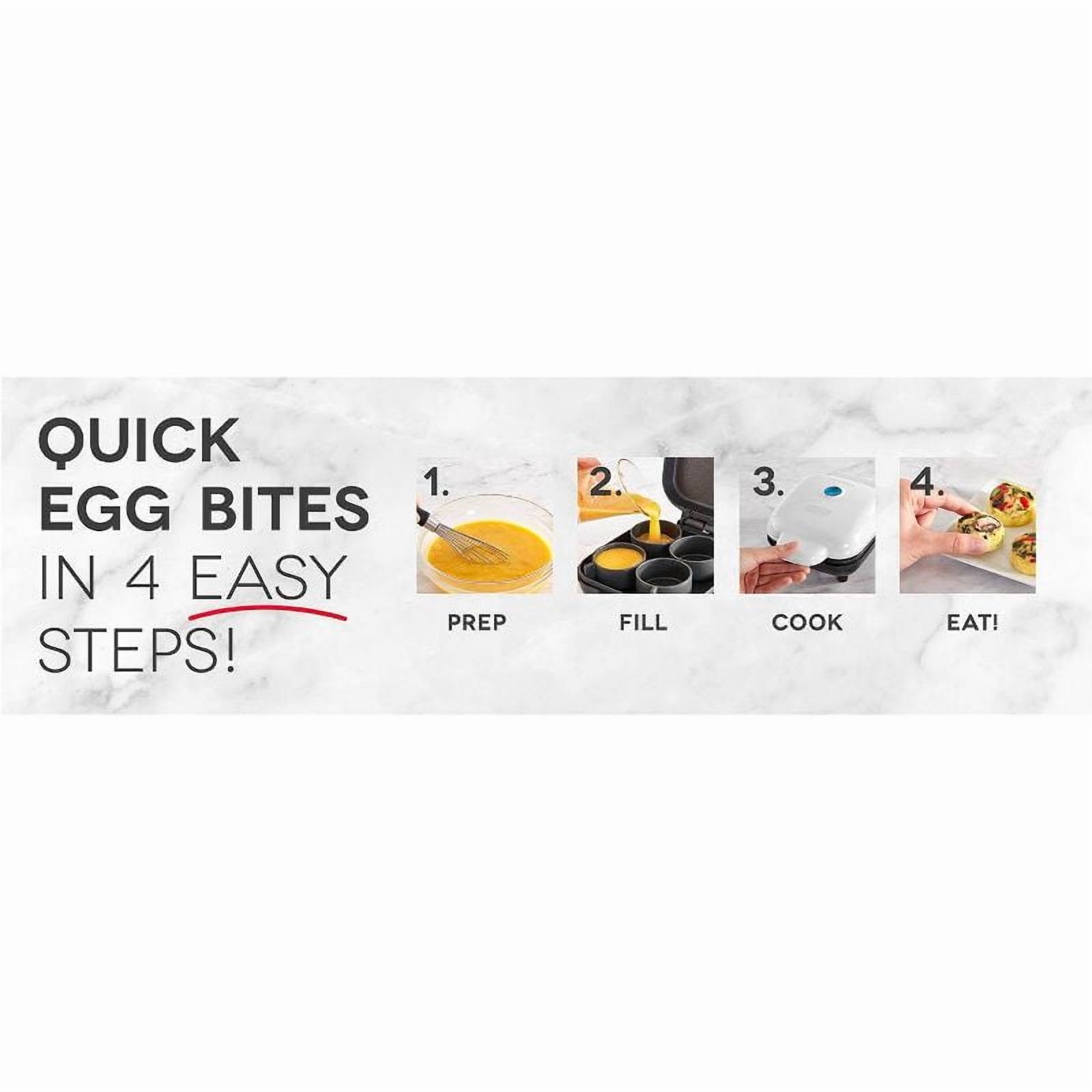 Egg Bite Maker - Aqua: 4-Egg Cooker, Electric Egg Cooker, Dishwasher-Safe Parts, 420W, Aluminum & Plastic