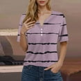thumbnail image 5 of Shorts pour Femmes, Blouse à Manches Courtes Imprimée Col Rond Décontractée, 5 of 5