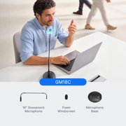 BOYA 18 XLR Desktop Gooseneck Condenser Microphone, 48V Phantom Power Cardioid Podium Mic with LED Indicator for Meetings, Conferences, Lectures and Speeches