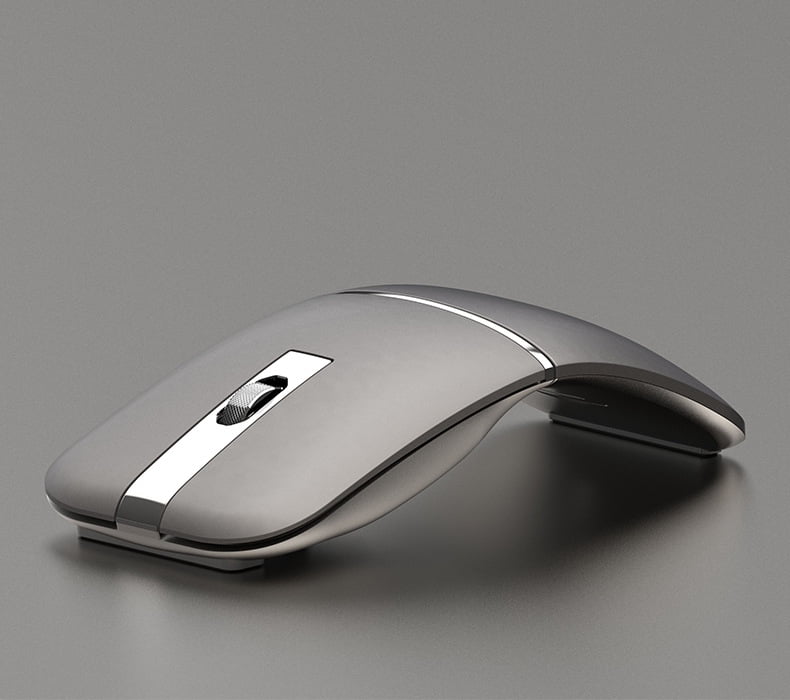 Dual Mode Wireless Bluetooth Mouse, Rechargeable Ultra Slim Silent Computer Mouse for Laptop PC