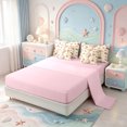 thumbnail image 3 of Manfei Ocean Theme Shell 7-Piece Twin Bedding,Hawaii Holiday Coconut Tree Bedding Comforter Set,Pink Reversible, 3 of 7