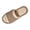 Khaki, variant on Tqyyweavej Terry Cloth Open Toe Slippers for Women Memory Foam Slip On House Slippers Color Block Comfy Corduroy Indoor Outdoor Shoes