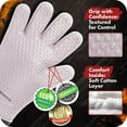 thumbnail image 3 of KITCHEN PERFECTION S Silicone Smoker Oven Gloves -Extreme Heat Resistant BBQ Gloves -Handle Hot Food Right on Your Grill Fryer Pit|Waterproof Oven Mitts |Superior Value Set+3 Bonuses, 3 of 9